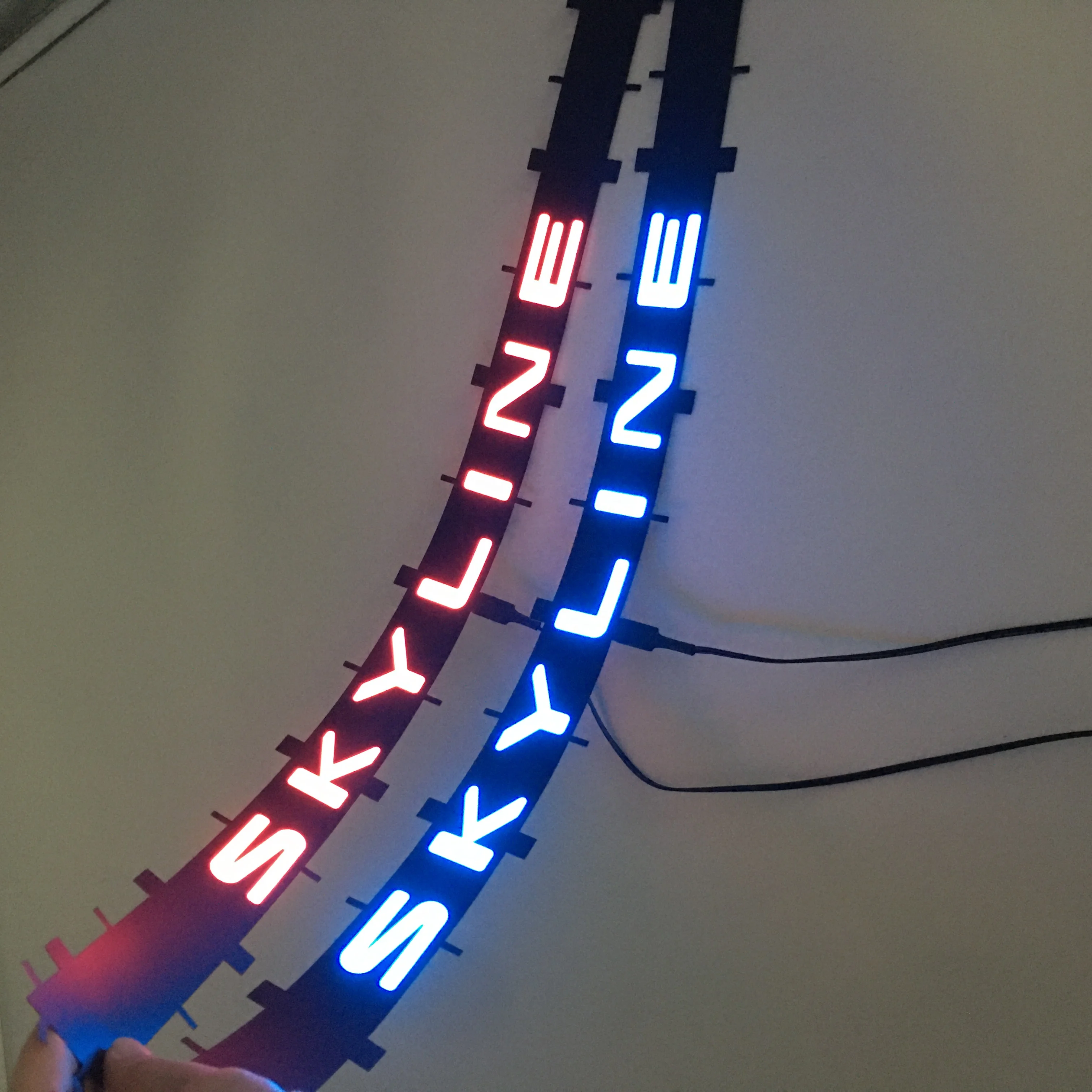 Customized EL glowing strip flexible luminous strip electroluminescence tape decorative decal with DC5V/DC12V inverter