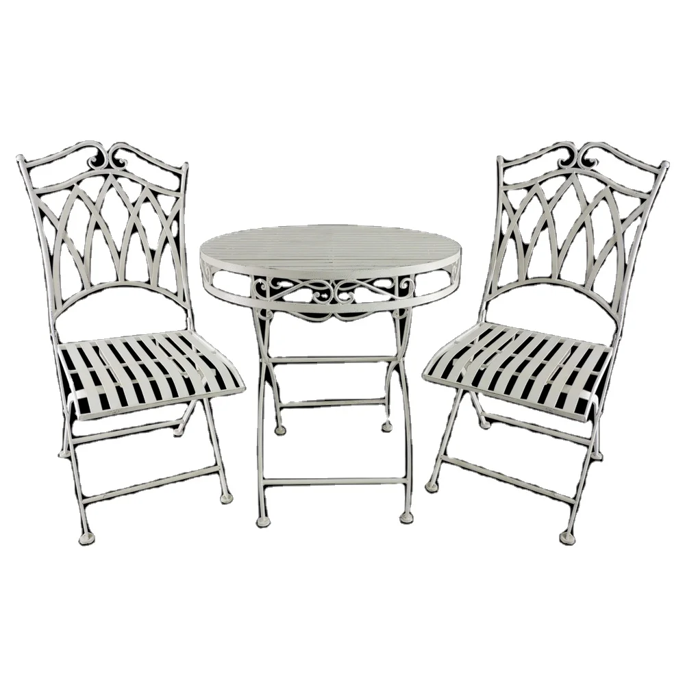 
Best Sale Gothic Design Folding High Quality Bistro Dinning Garden Table Set 