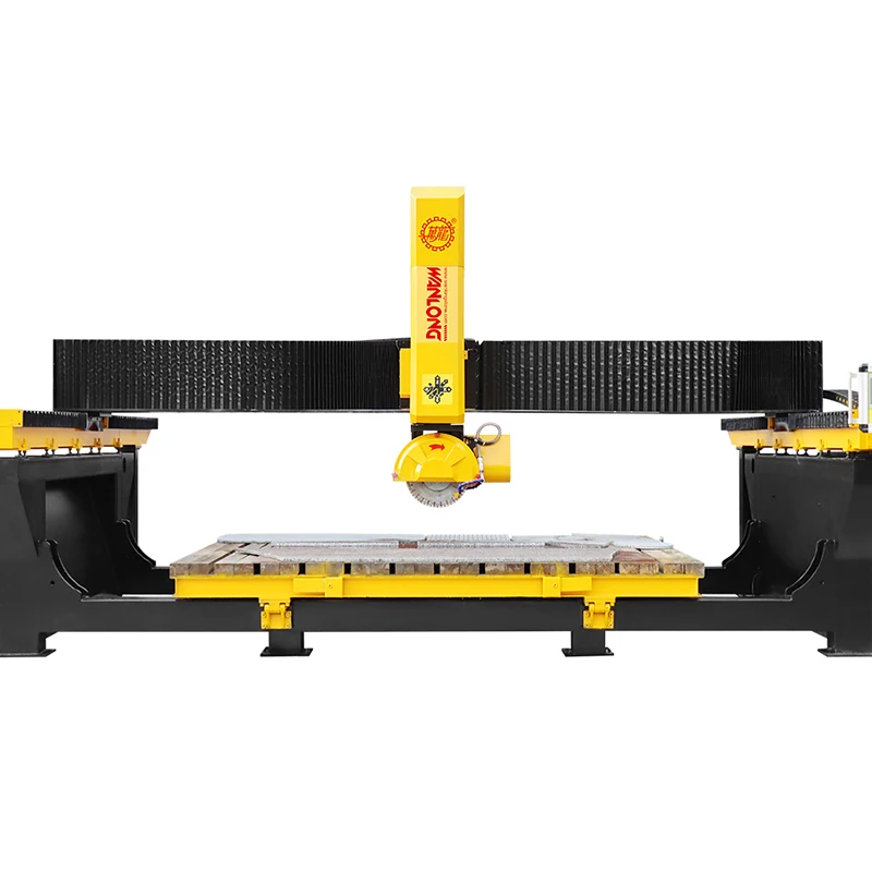 5 axis cnc bridge cutting machine for profiling and drilling granite marble countertop  bridge saw