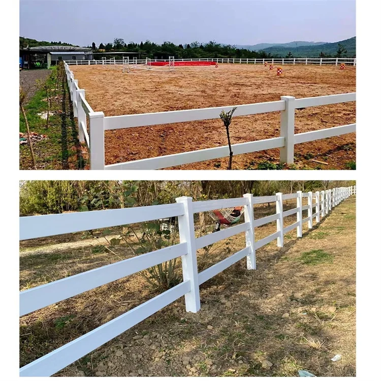 Hot Sale Wholesale Factory Direct PVC Horse Fence American Style PVC Vinyl Ranch Fence