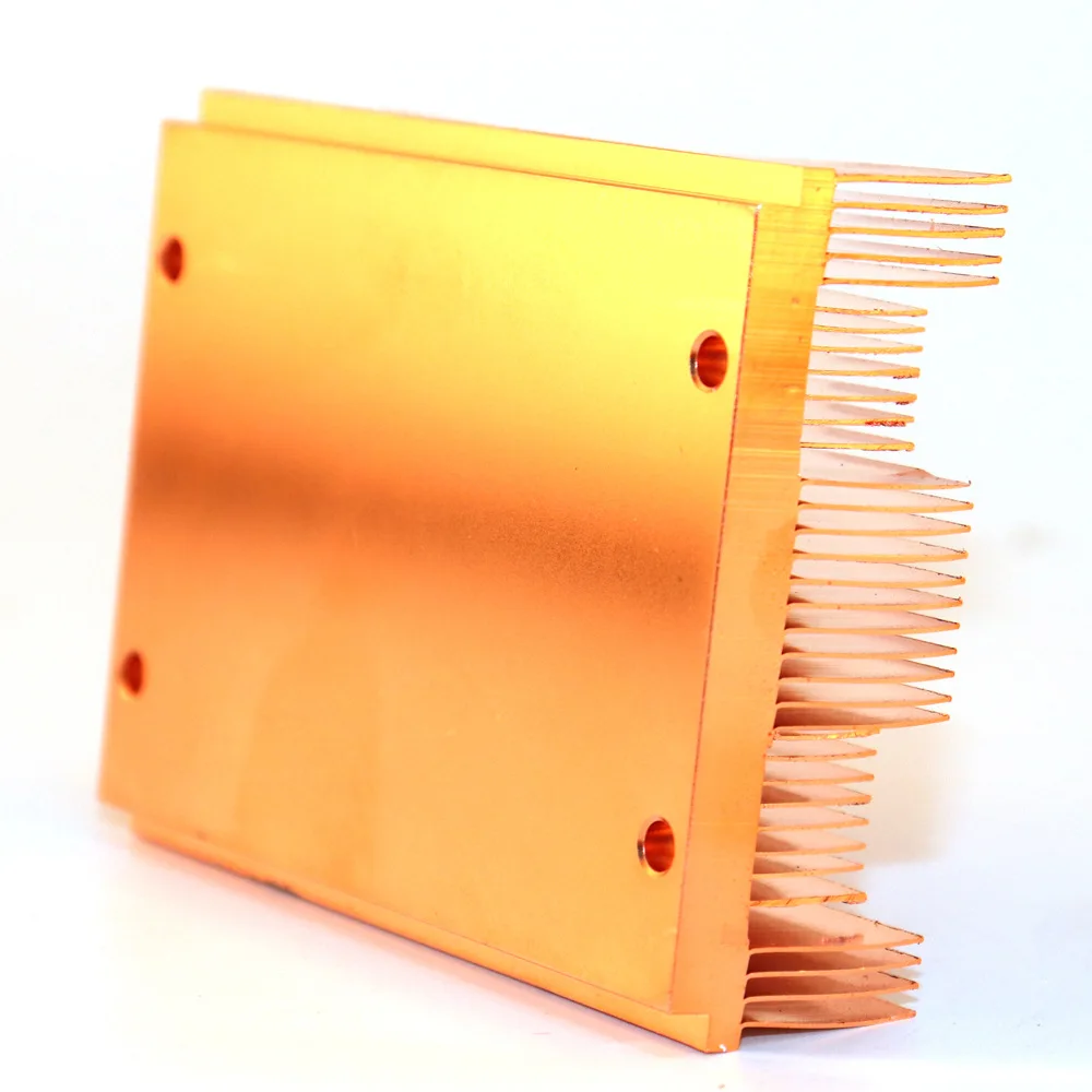 High Power RF Amplifier Aluminum Skived Fins Heat Pipe Heatsink 6pipe Plate Skiving Fin Heat Sink Profile 500w for Heater Strip
