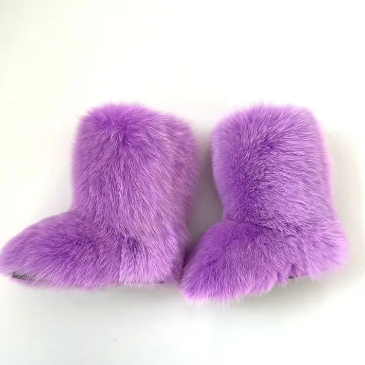 New Designer Factory price Real fox fur boots  winter  boots  for women