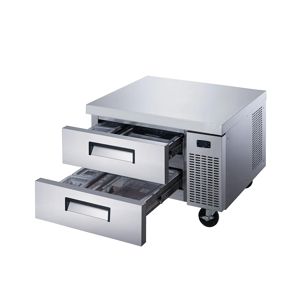 27/48/60/72 Inches Commercial Drawer Refrigerated Chef Base Stainless Steel Chef Base Work Table Refrigerator