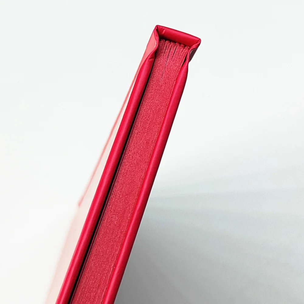 A5 Business Red Simplified PU Notebook Set A5 Soft Face Handwritten Ledger Set LOGO Customized Notebook