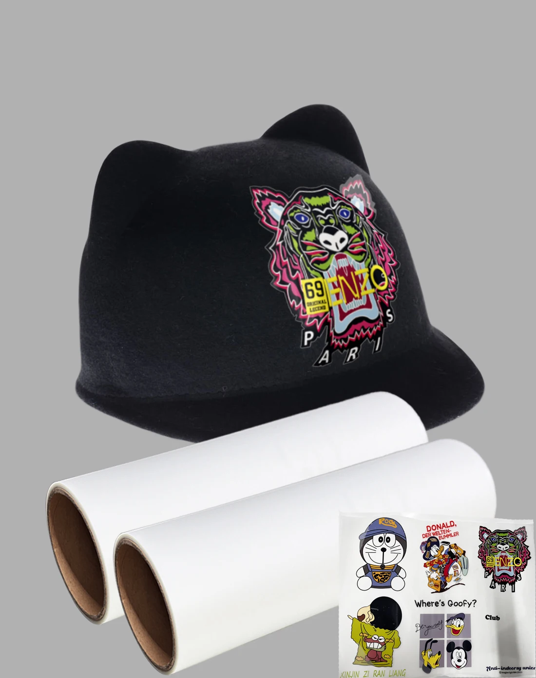 Factory wholesale T-shirt pattern printing film DTF  heat transfer film 30cm 60cm PET roll film
