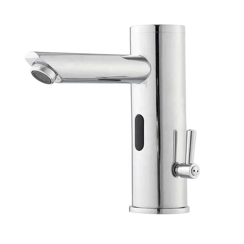 Touchless Solutions Hands Free Solid Brass Basin Hot and Cold Mixer Automatic Sensor Faucet