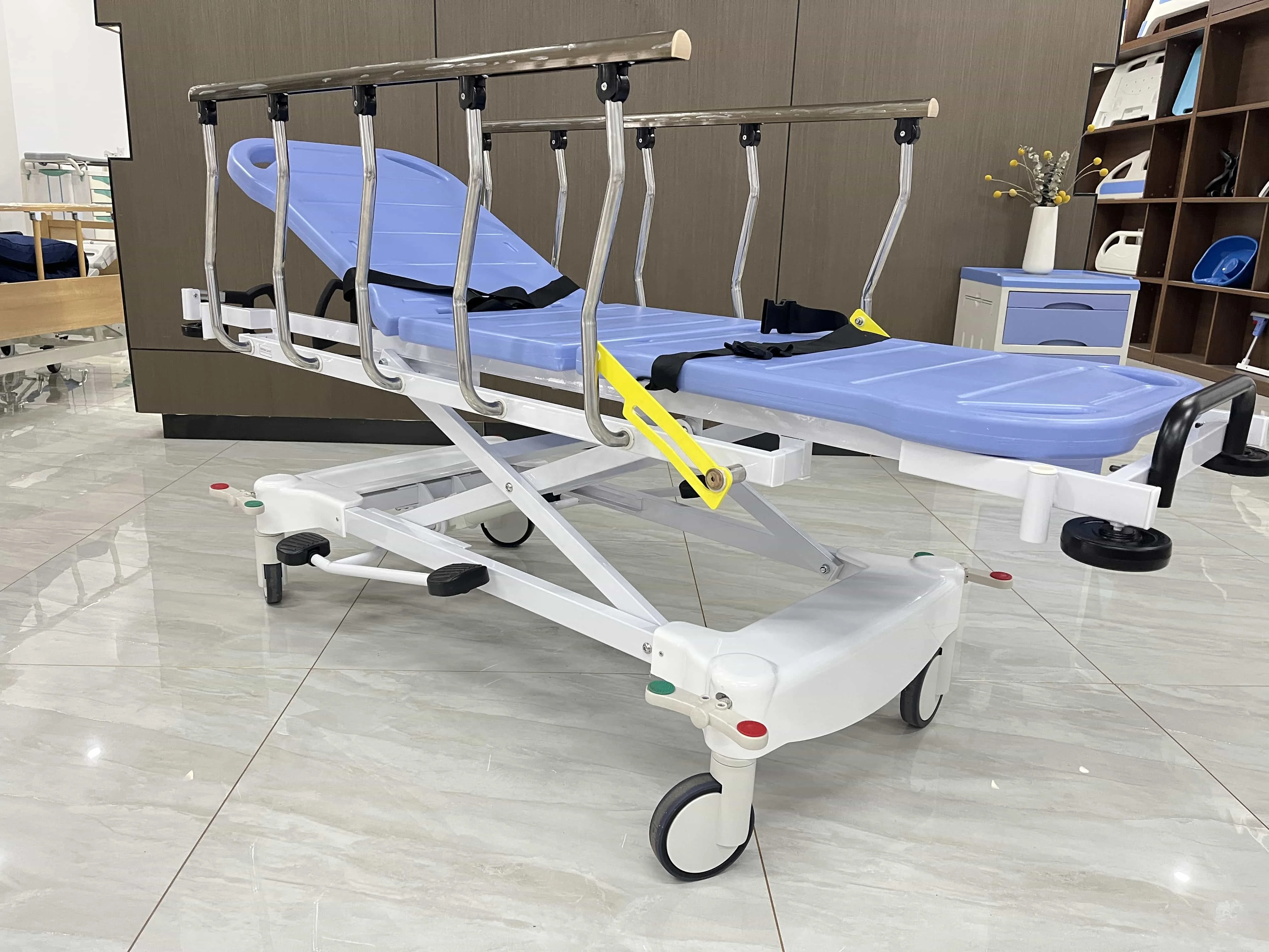 Medical hydraulic patient transfer stretcher bed multifunctional emergency stretcher trolley