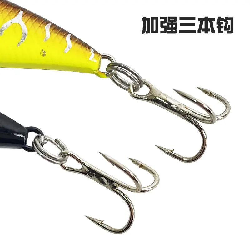 Hard Bait Submerged Mino 5cm/3.5g Multi-color ABS Bionic Hard Bait to Strengthen Three-hook Boat Fishing Fresh Water Fishing