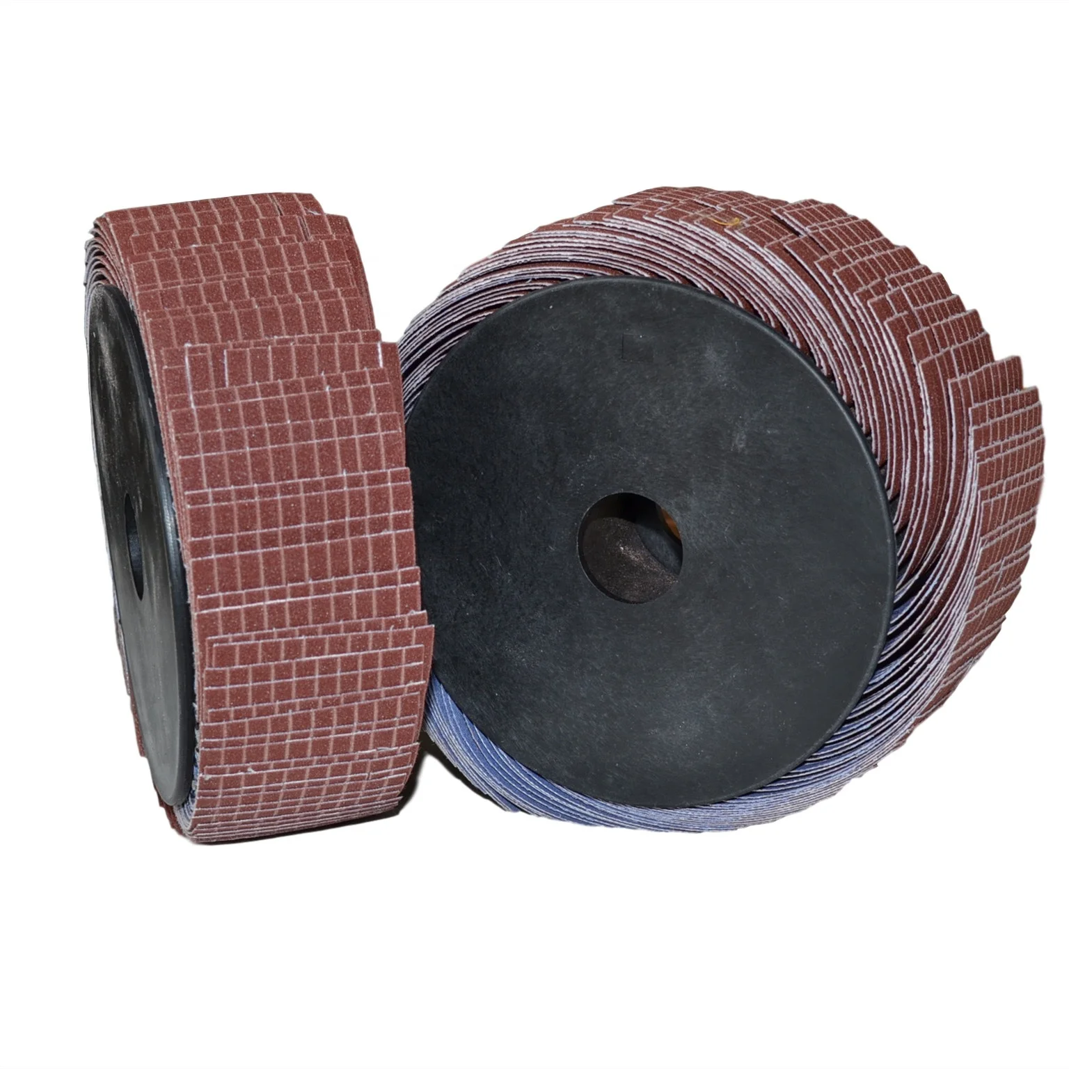 Abrasive flap wheel for polishing internal steel pipe surface
