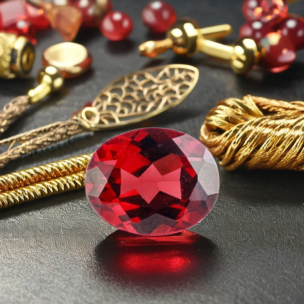 High Quality 6*8mm Oval Cut Natural Red Mozambique Garnet Stone Star and Mineral Gemstone