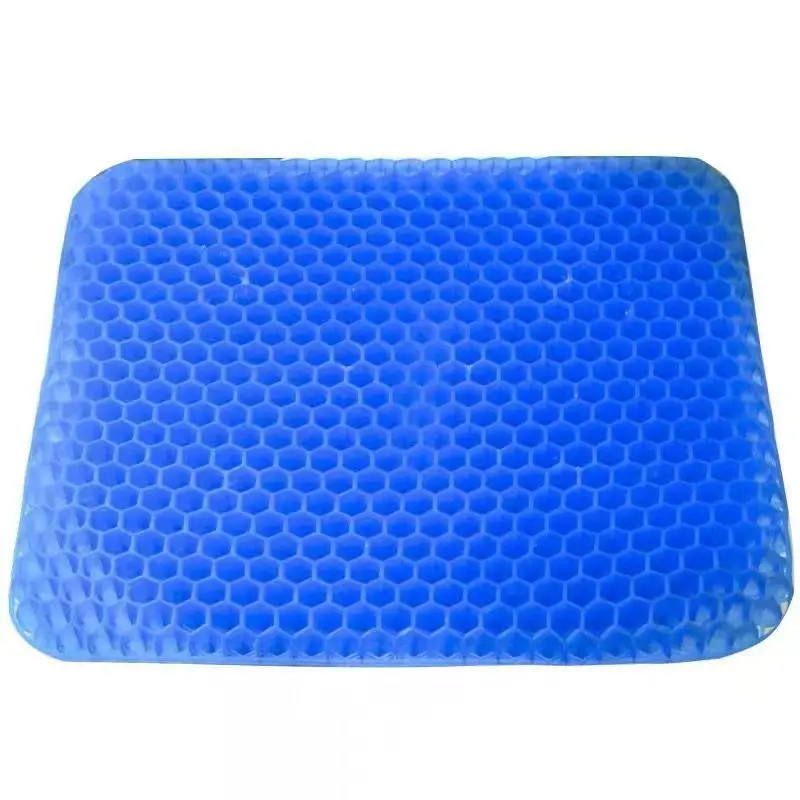 hot selling 600g orthopedic cooling memory foam blue gel pillow seat cushion for office chair with cloth