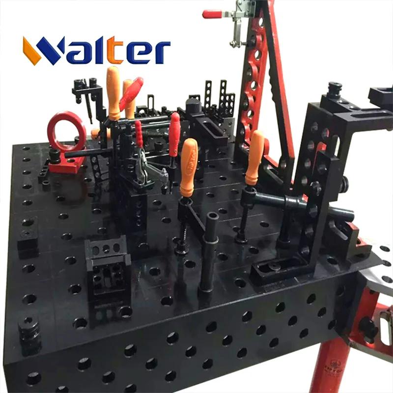3D welding table steel cast iron durable surface with complete accessories jigs clamps fixtures OEM 3D welding table