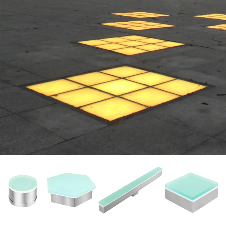 RGB Outdoor LED brick IP67 IP68 RGB RGBW Exterior illuminated stairs up luminous stone Landscape Lamps outdoor LED Brick Lights