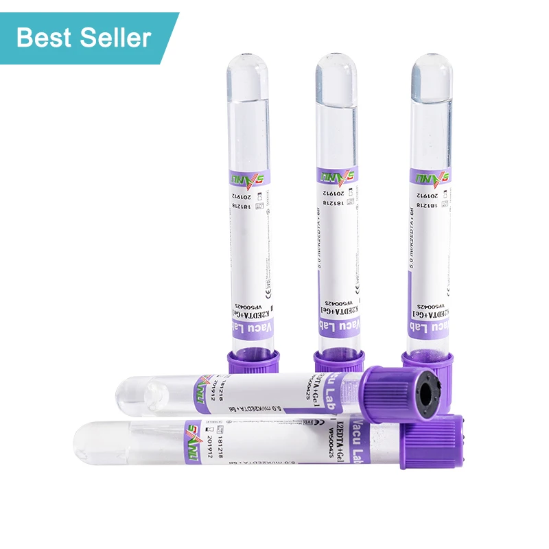 Disposable vacuum k3/k2 EDTA Blood collection tube vacutainer blood sample test tubes