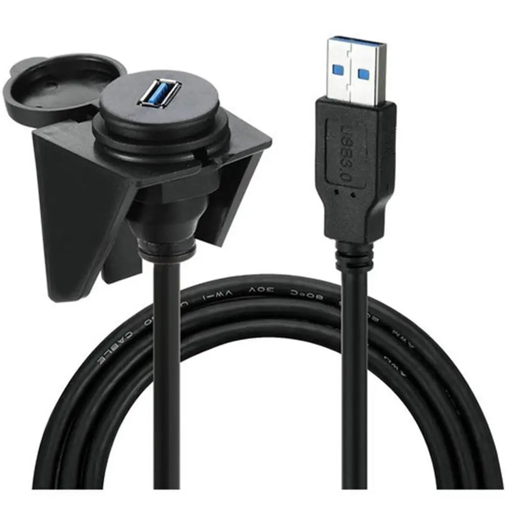 Wholesale Car Accessories Waterproof Flush Mount USB Cable Adapter Car USB Plug male to female Extension Cable for Truck Marine