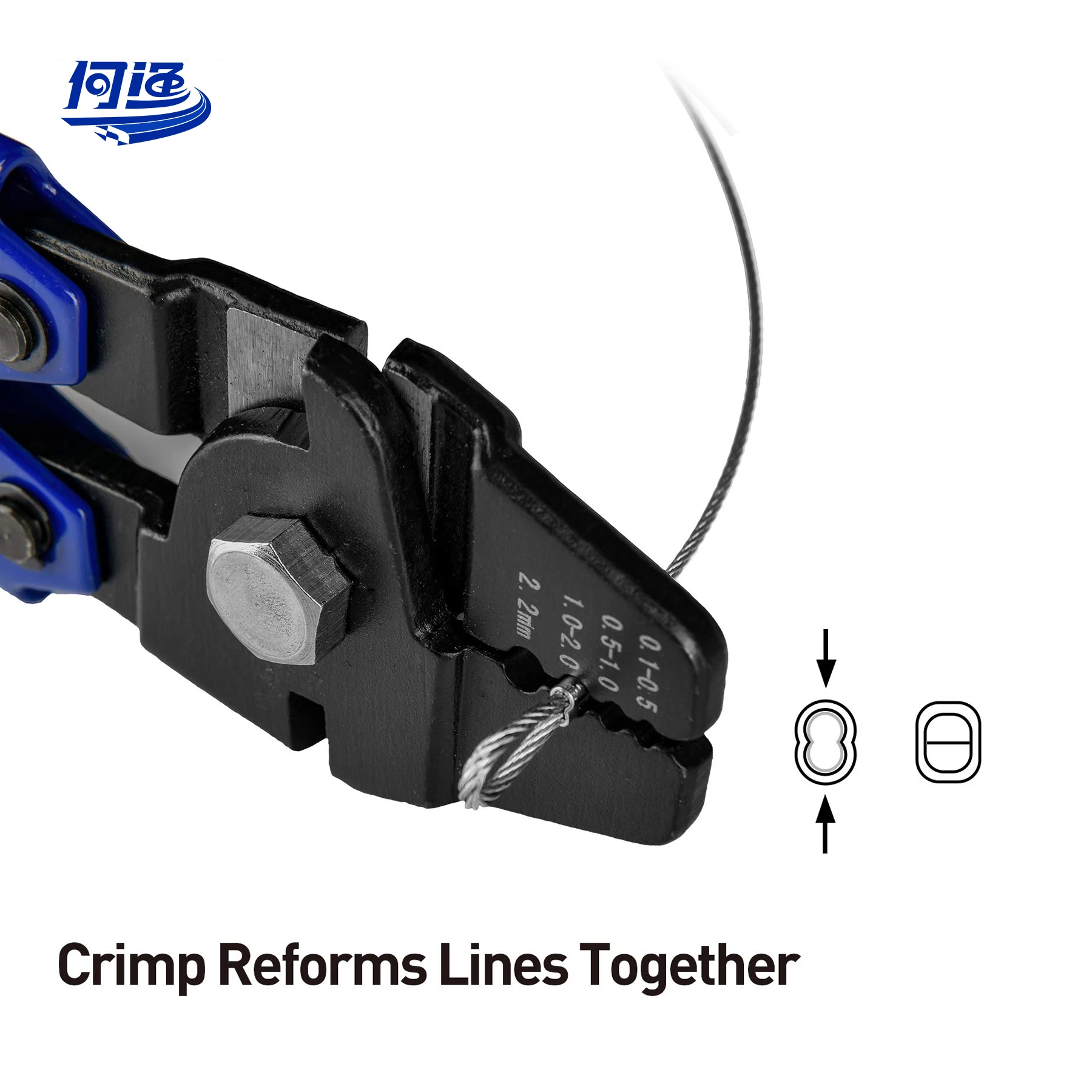 Wire Rope Crimper Tool Fishing Crimping Stripping Pliers Saltwater With Side Cutters for Leader Line Cutting