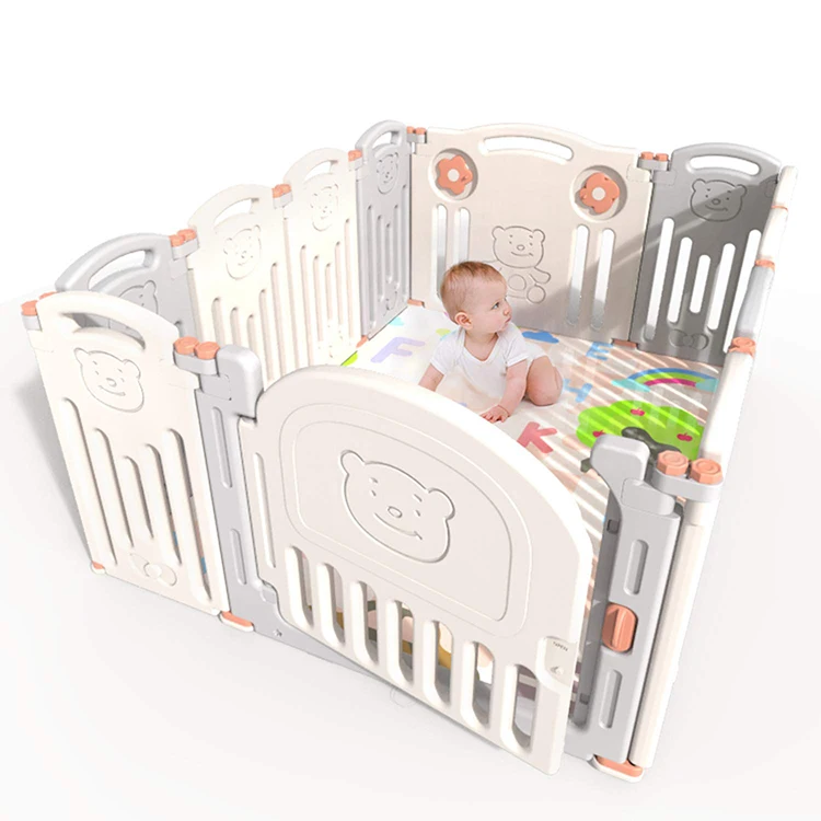 Высокое Качество Эко-дружественных безопасности регулируемая форма на какую-либо поверхность портативный дизайн 14-панель Детская пластиковые детские складной детский