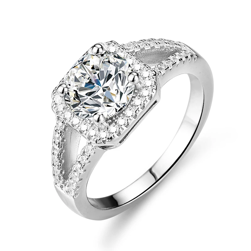 fine jewelry fashion 925 sterling silver ring women diamond moissanite ring rings