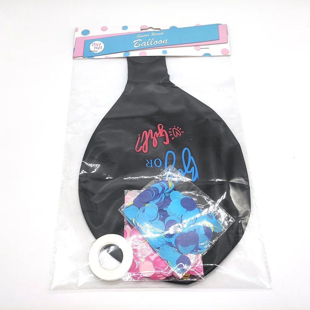 Hot sale party decorations supplies blue pink latex confetti balloon 36 inch girl or boy baby shower gender reveal party ballons