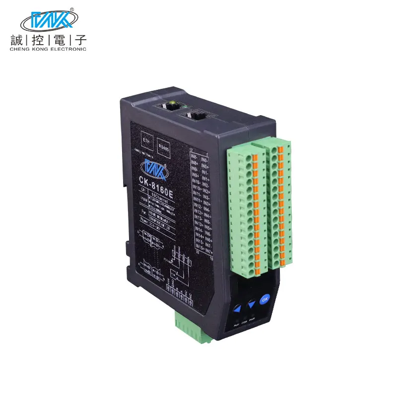 CK-8160E Высокоточный 16-канальный аналоговый входной модуль Ethernet Modbus TCP удаленный I/O Модуль для получения напряжения и тока