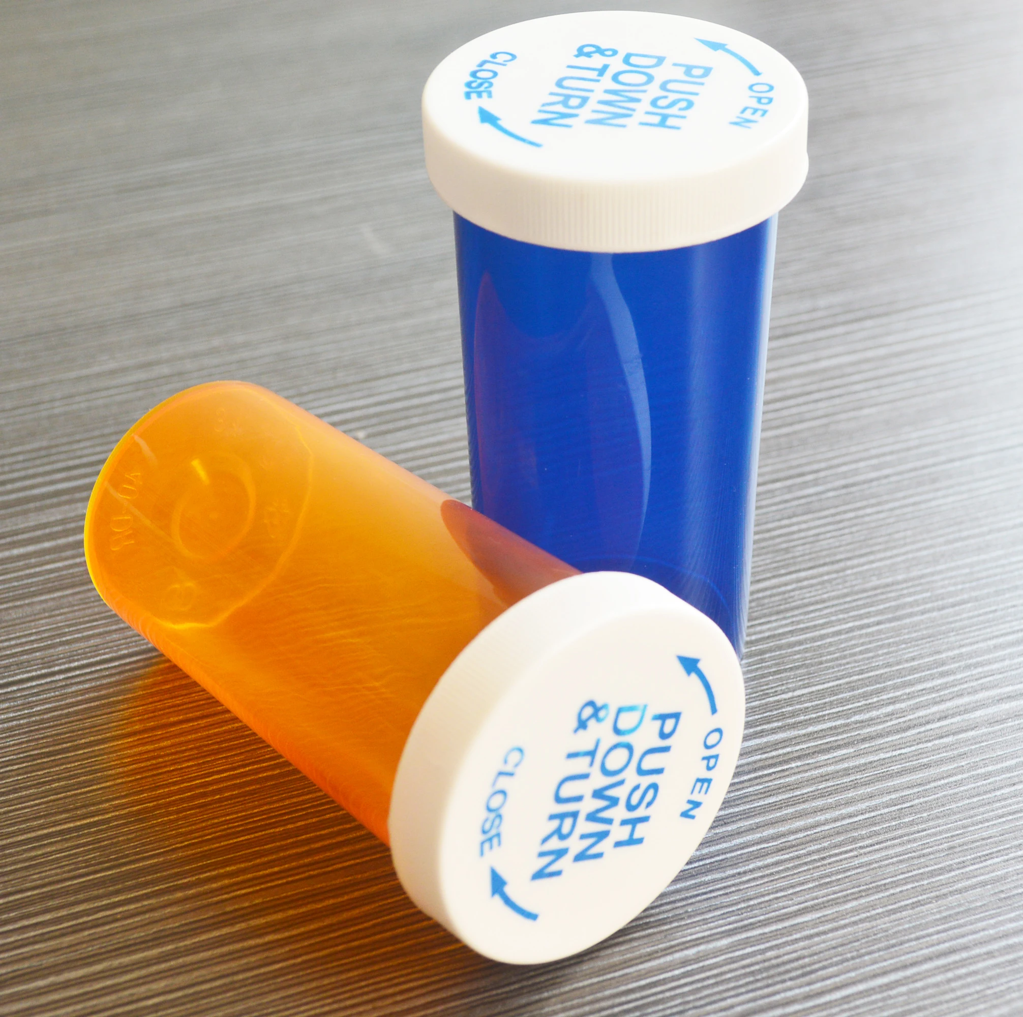 Custom Printing Logo Plastic Medicine CR Cap Pill Bottle Dram RX Medicine Pill Vials