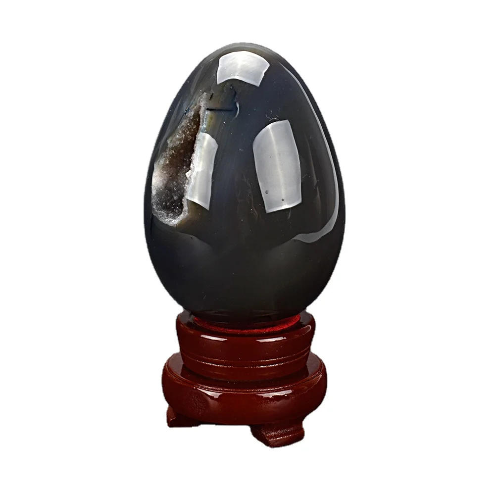 Wholesale Natural Stone Carving Crystal  Healing Agate Geode  Dragon Egg