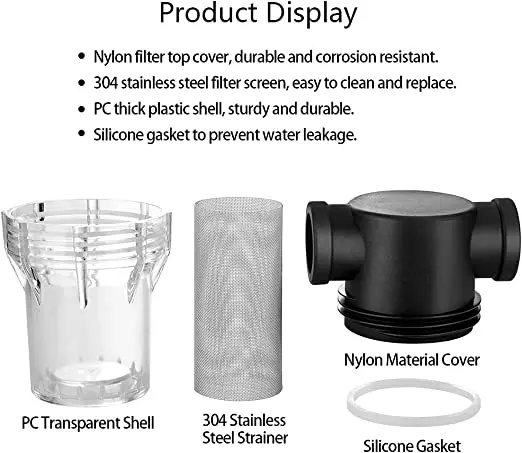 Sediment filter attached to raw water filter