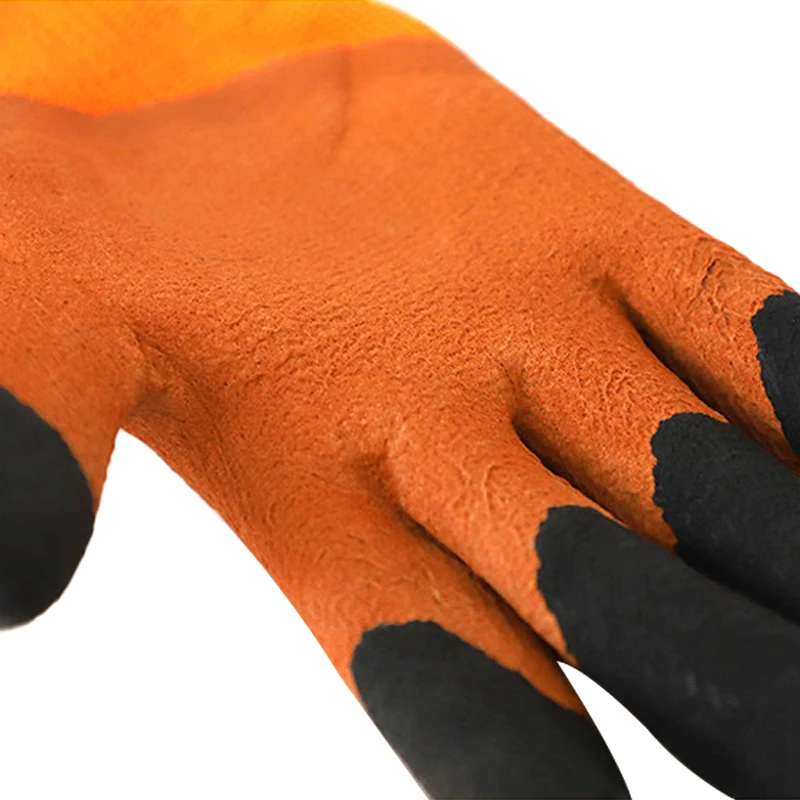 Latex Finger Coated Gloves Waterproof Thermal Gloves Palm Safe Working Men Gloves Mitten