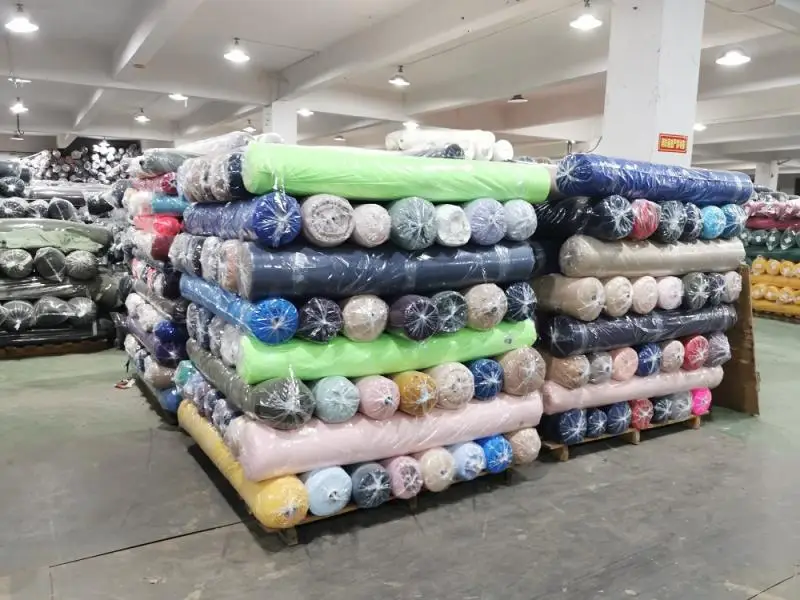 Shaoxing Onway New fashion custom made breathable 215gsm rayon rib knit fabric spandex for dress