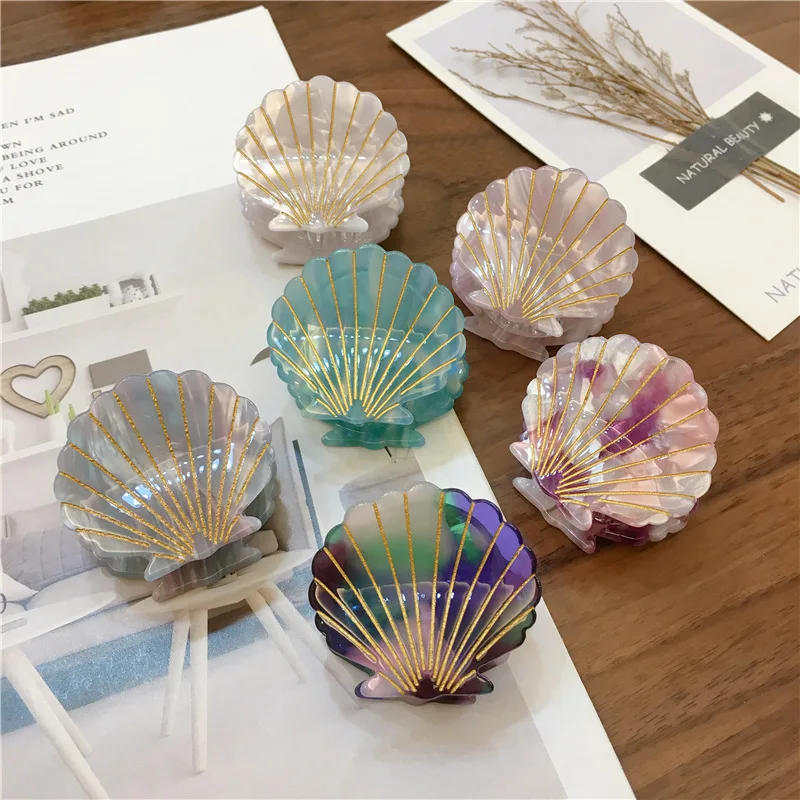 RARA 4.1cm Hot Sale Hair Accessories Fashion Women Seashell Hair Clip Wholesale Acetate Hair Claw