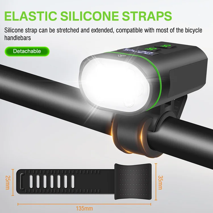 BORUiT 4000 lumens LED Bicycle Headlight Aluminum Alloy Rechargeable Waterproof Outdoor for Night Riding Lighting Bike Lights