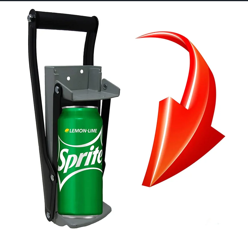 Сверхмощная большая и маленькая дробилка банок 16 унций для газировки/пива 500 мл или банок