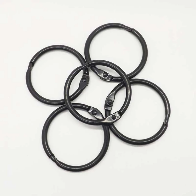 YIWANG черные 38 мм книжные связующие распашные кольца