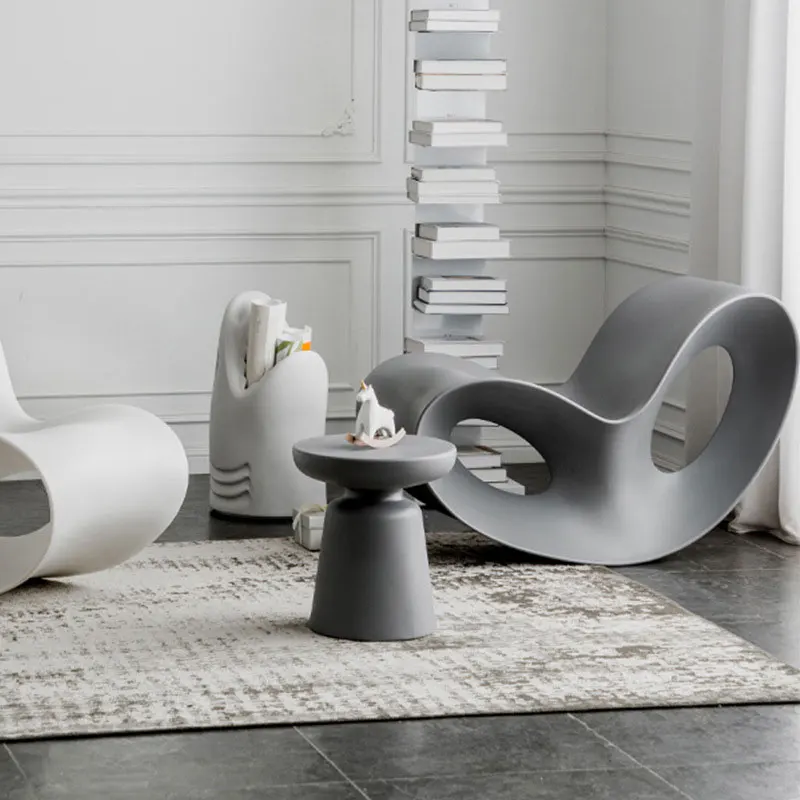 Y058 Nordic luxury outdoor rocking chairs minimalist sun office balcony furniture living room creative lazy recliner chair