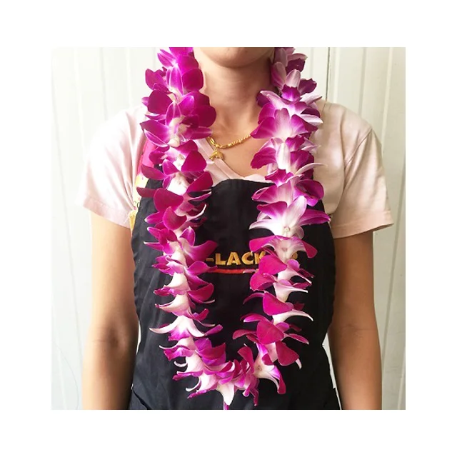 
Гавайский цветок одиночное ожерелье Lei тайская Орхидея свежий вырезанный цветок-Премиум качество @ Лучшая цена попробуйте нас. 