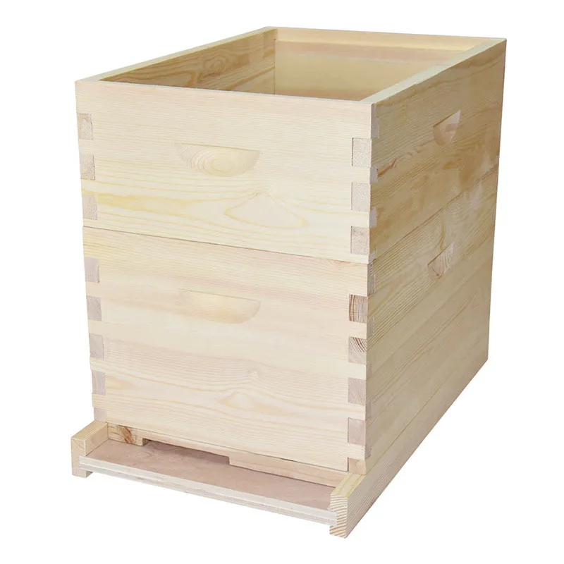 High quality wood langstroth beehive 8/10 frames bee hive box by China factory