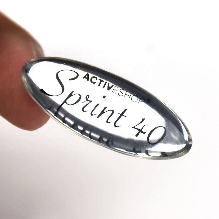 Wholesale Resin Epoxy Adhesive Stickers Oval Custom Labels Trademark Adhesive Sticker Label