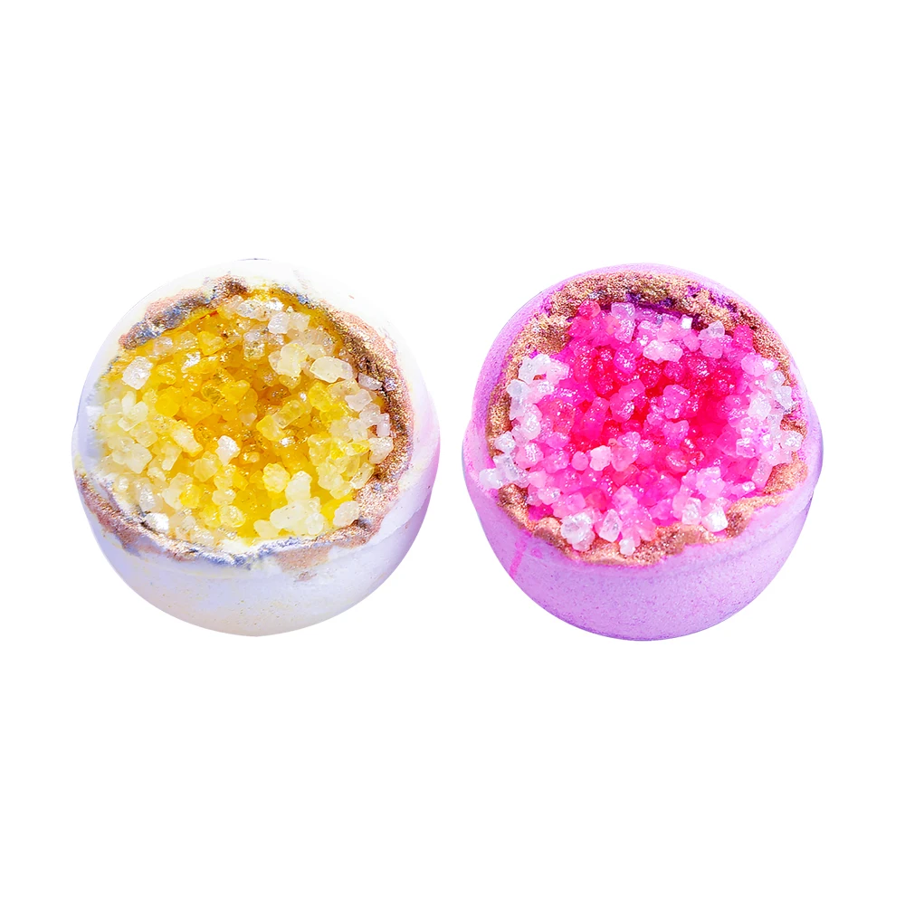 Подарочные наборы бомбочек для ванны с индивидуальной этикеткой, кристаллы для спа, бомбочка для ванной Geode