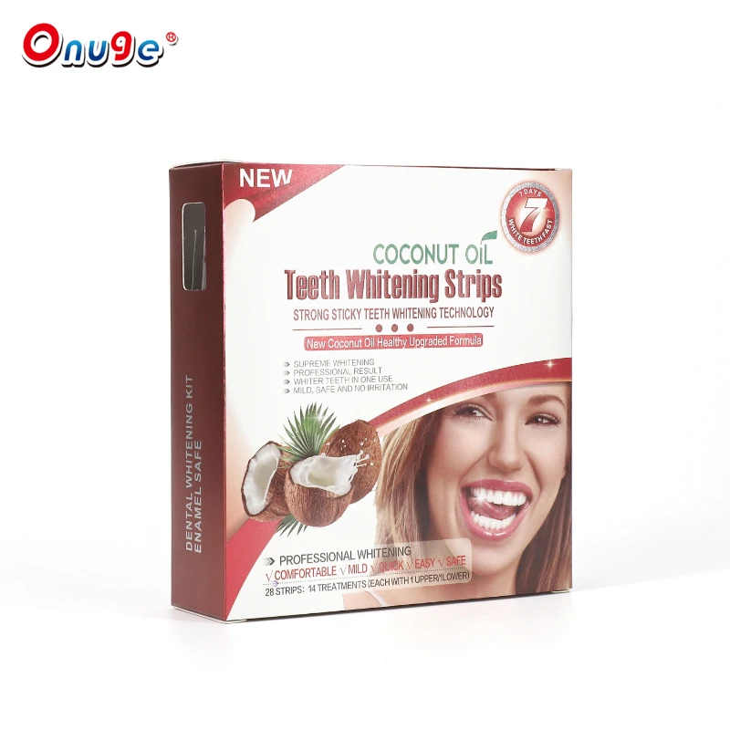 ONUGE pearl white smile whitening teeth stickers dental travel kit teeth whitening dry strips