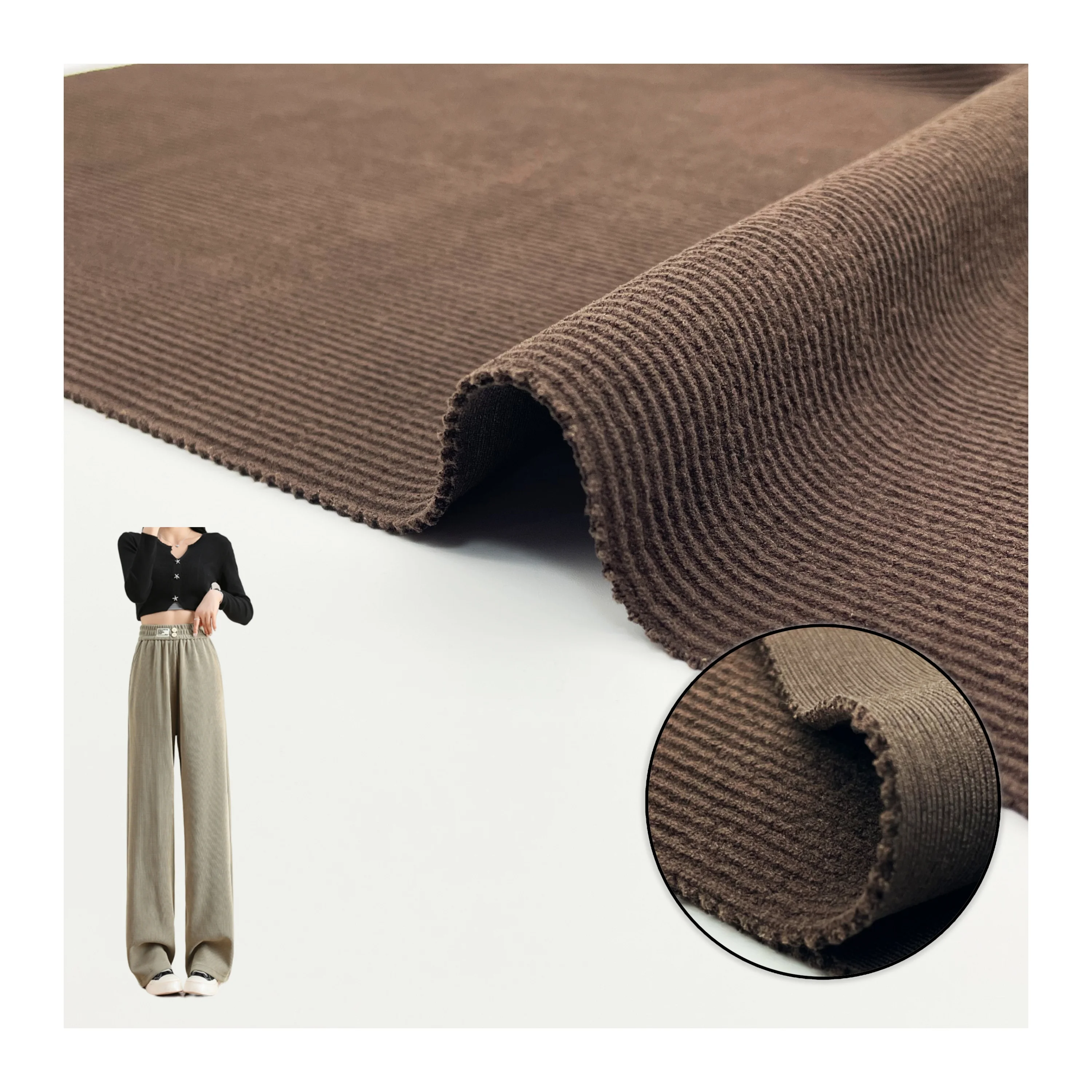 Touch Feels Nice and Soft Knitting 96%Polyester  4%Spandex For Pants