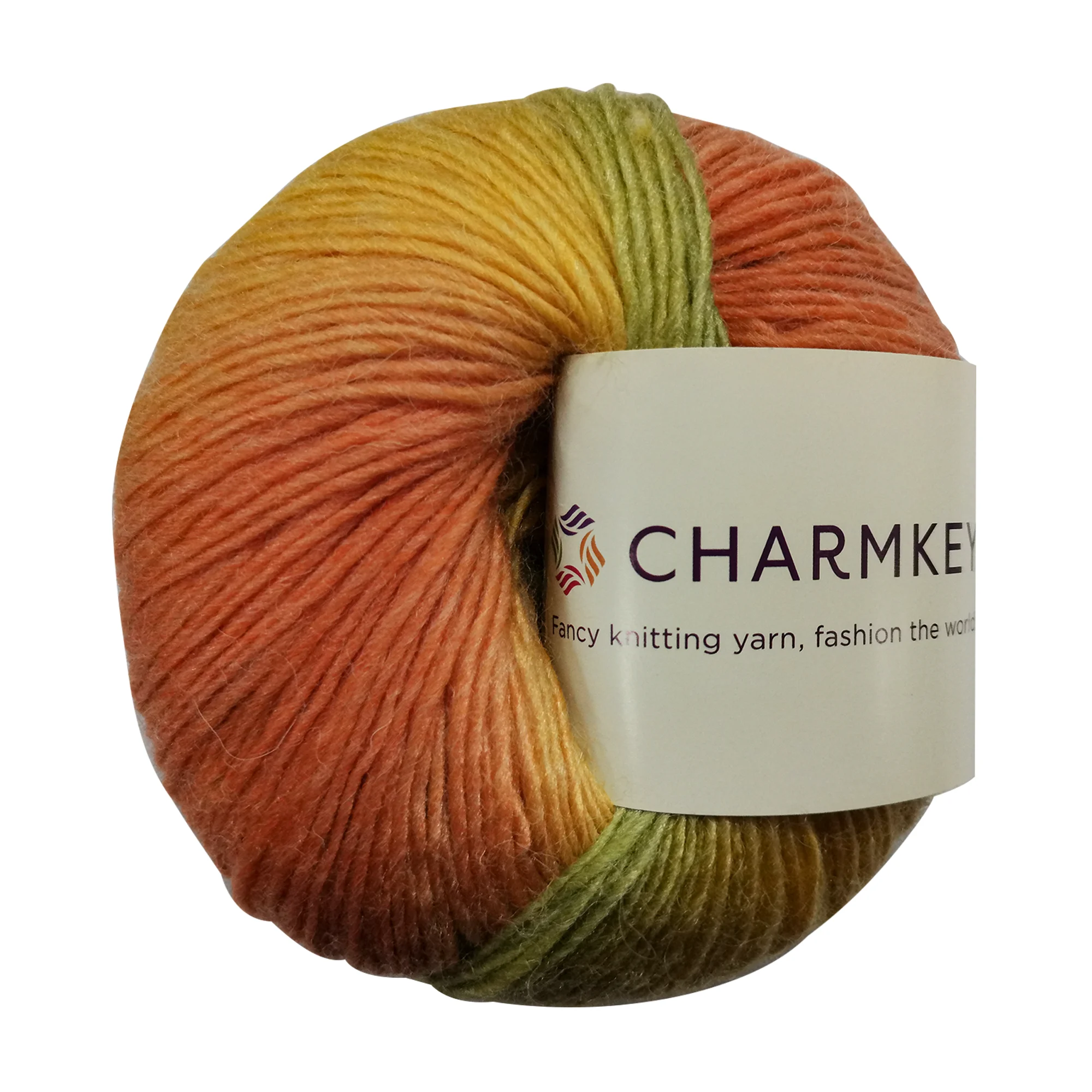 Charmkey Fancy Color 100% Wool Yarn Hand Knitting for Crochet