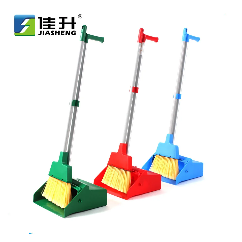 
New Colour Plastic Lobby Dustpan Broom with L Handle Dust Pan  (60661272045)