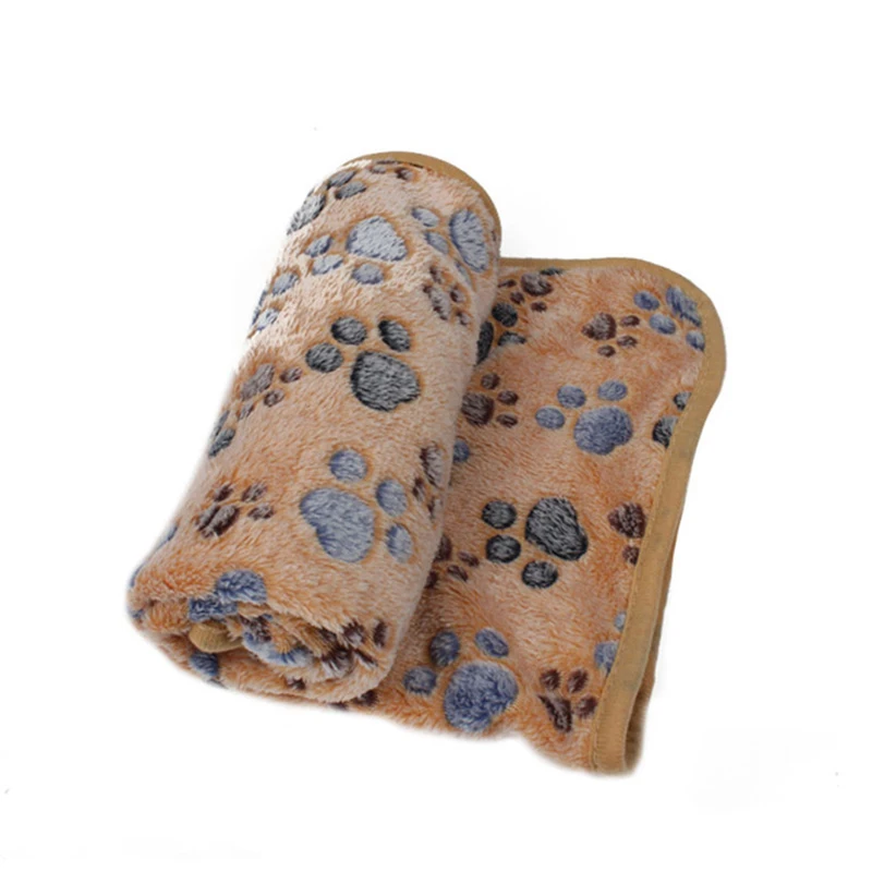 Sedex Soft Cute Custom Printing Paw Pet flannel Fleece Dog Floor Mink Blanket Comfort Dog Cat pet Blanket
