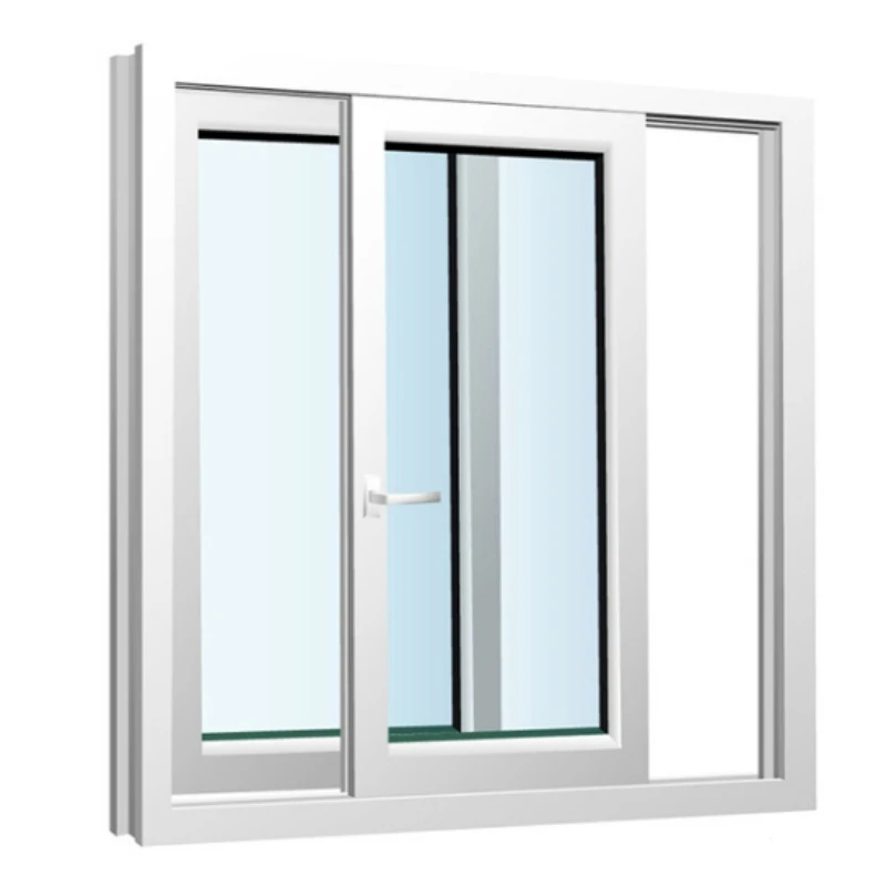 Customized UPVC Windows Double Glazing PVC Casement Horizontal Sliding Window