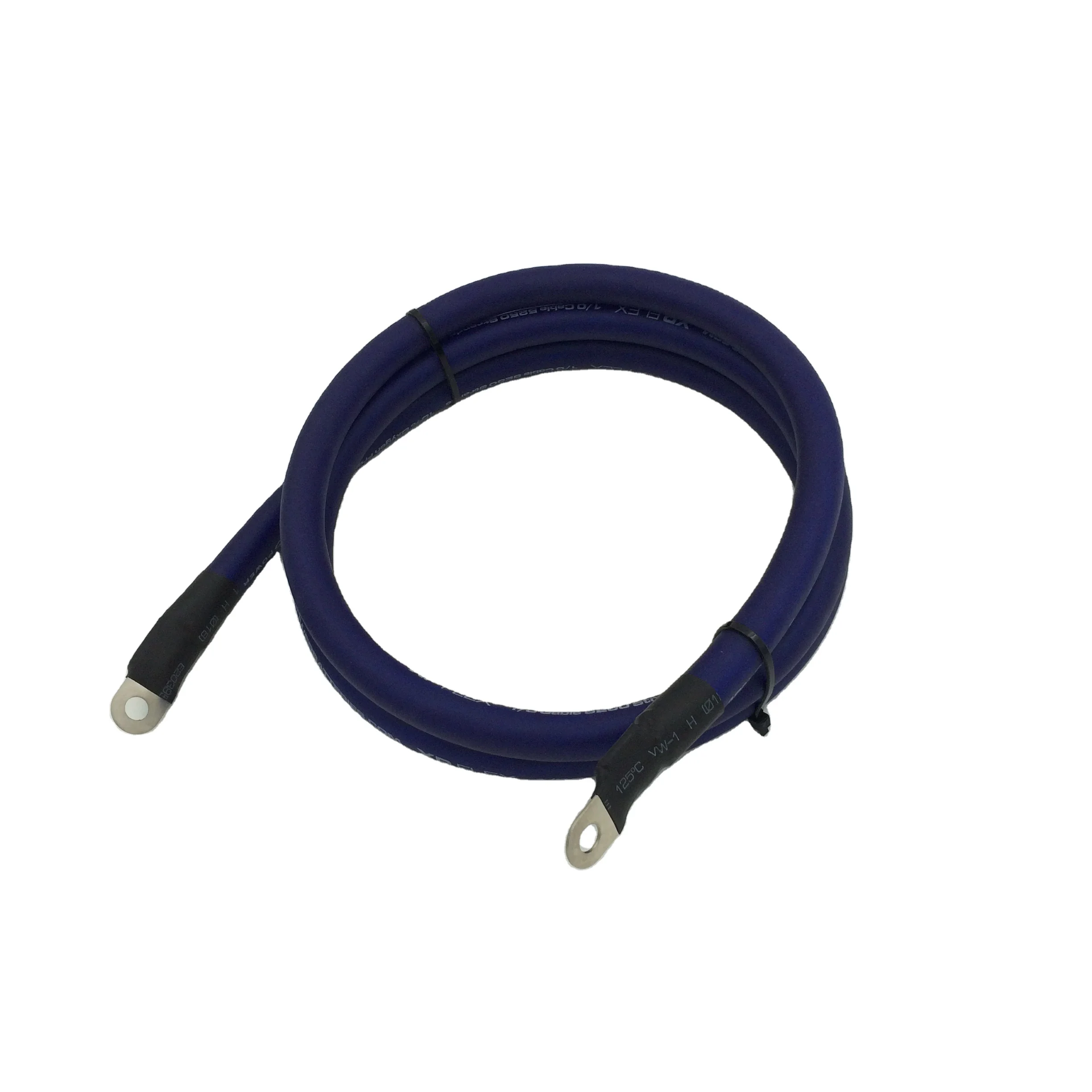 OEM Pure Copper Electric Wires Cables 1/0 AWG Car Audio Battery Ground Power Cables With Pre-crimped Terminals