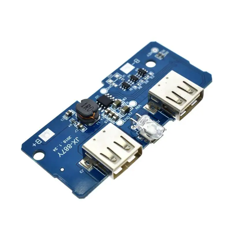 5V 2A Step Up Boost Power Supply Module 18650 Power Bank Charger Module Charging Circuit Board Dual USB Output 1A Input