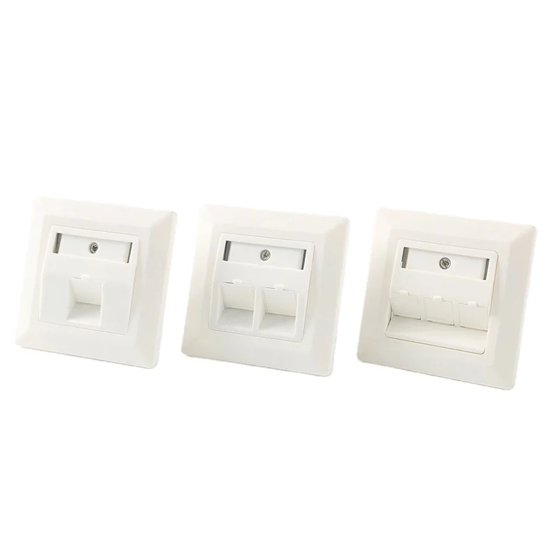 ZHEFAN Supply 80*80mmTwo port Germany type wall outlet face plate