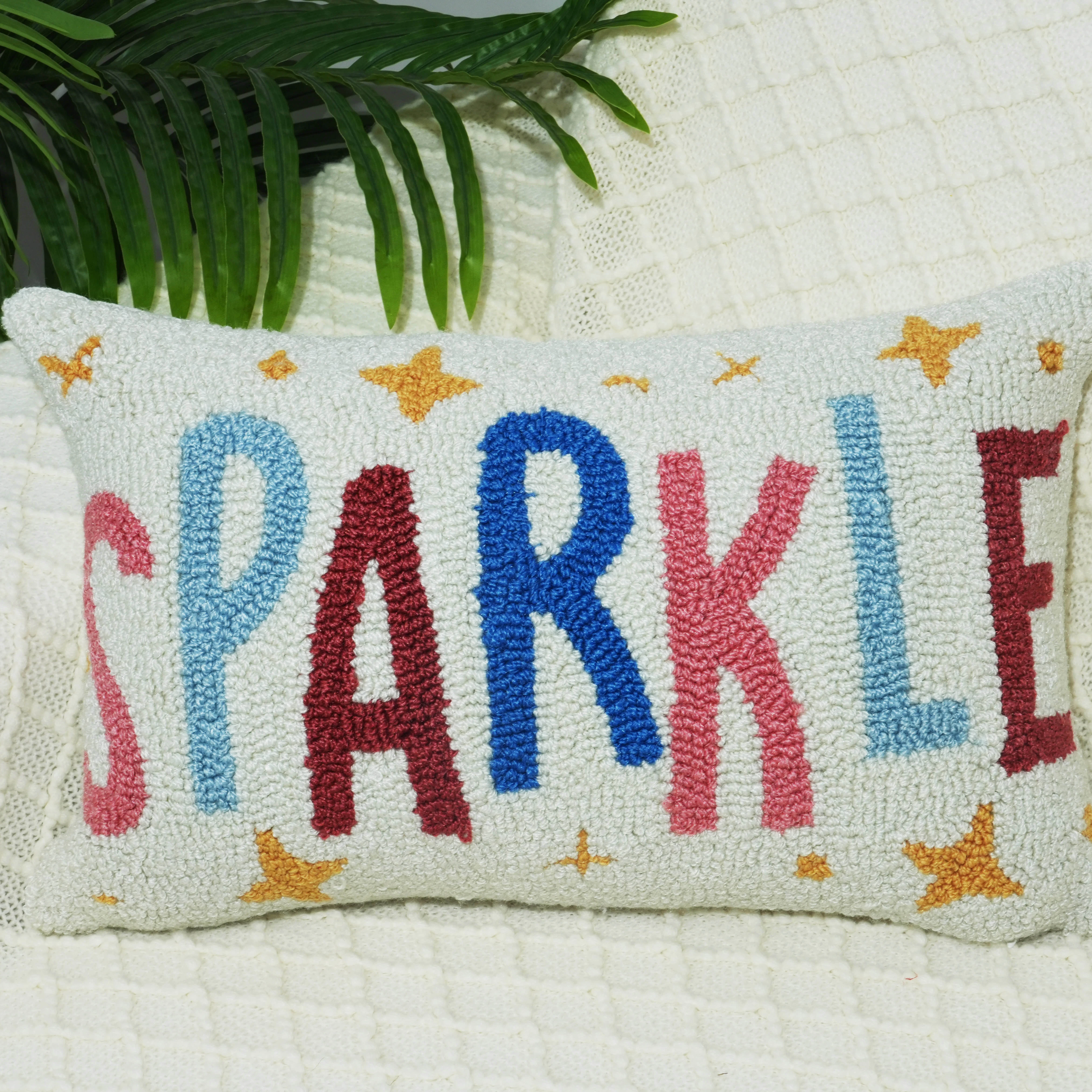 Boho Rainbow Ring Embroidered Cushion Cover Home Decoration Embroidery Sofa Bed Pillow Cover Modern Simple Hook Pillow Case