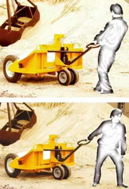  1250KG High Quality Hydraulic Lifting Manual Pallet Jack Rough Terrain Truck With Two