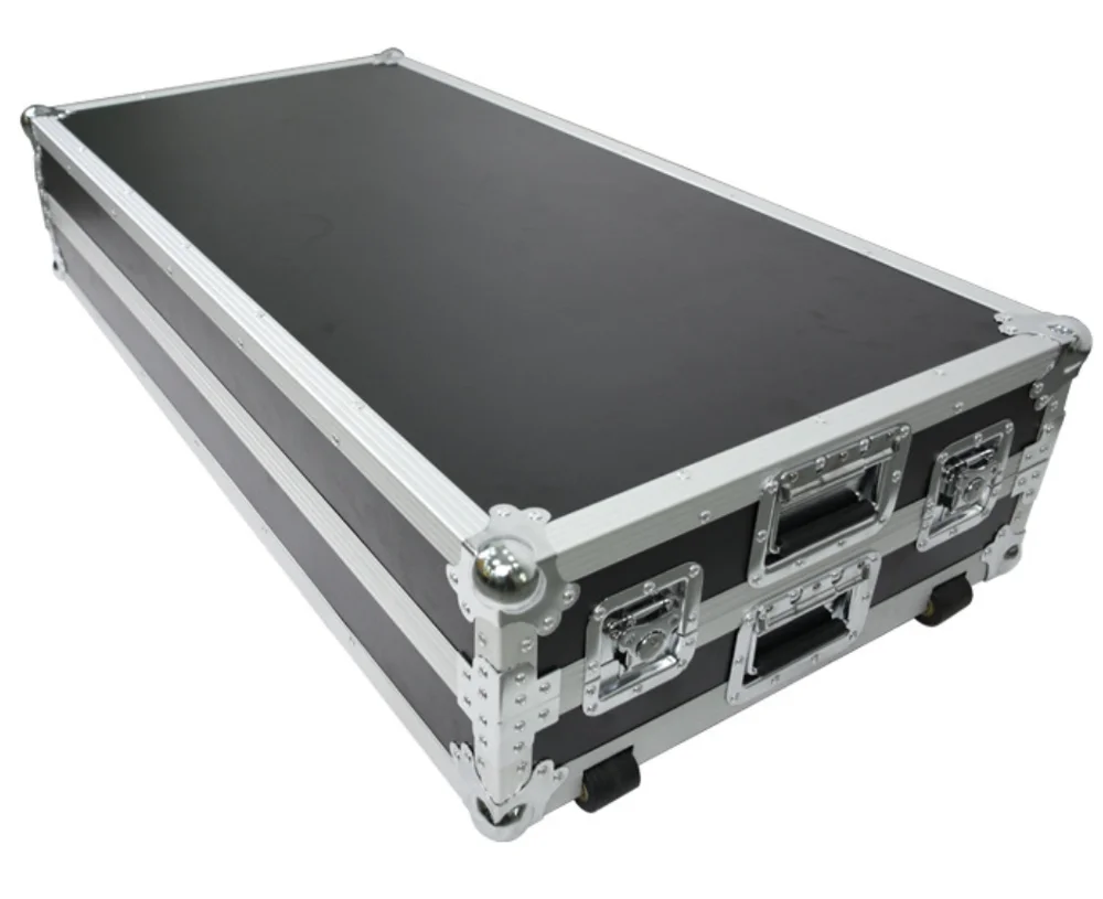 Durable combination 2 in 1 stage hard metal aluminum dj flight case for numark
